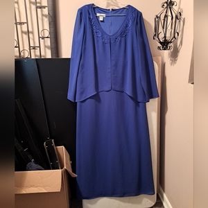 Vintage Royal Blue Patra Dress sz 14